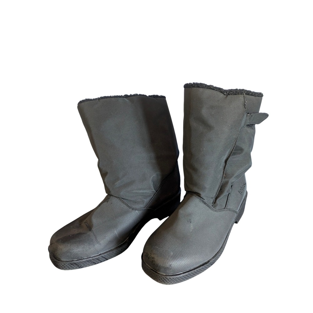 Totes Black Waterproof Nylon‎ Winter Snow Boots Womens Rain Boots